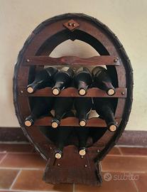 Portabottiglie in Legno a Forma di Botte