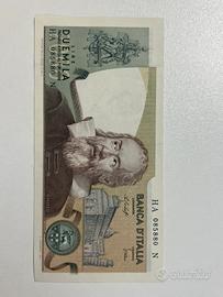 2000 Lire Galileo Galilei 1973/1976 Rara