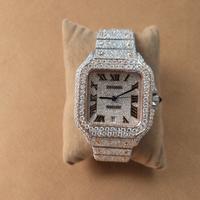 Iced out vvs1 moissanite stones watch