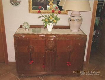 Servante art decò inglese in rovere
