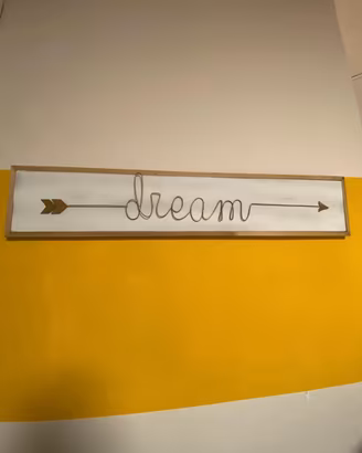 Quadro decorativo “Dream” con freccia 