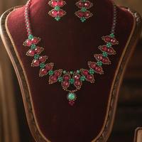 Set gioielli Collana retrò barocco pezzo unico