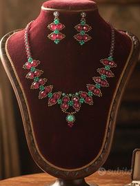 Set gioielli Collana retrò barocco pezzo unico