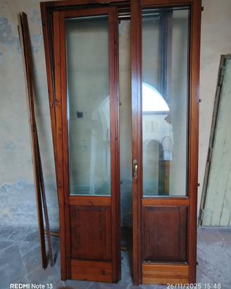 porta finestra legno massello. 240x110