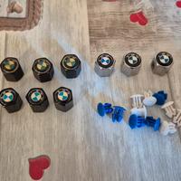 Copri Valvole Bmw più tappini porta targa