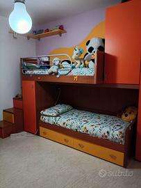 Cameretta in legno Smontata Ponte Scala Scrivania