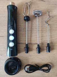 Montalatte elettrico USB con accessori da riparare