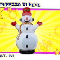 Gonfiabile Pupazzo di Neve alto 6 m nuovo