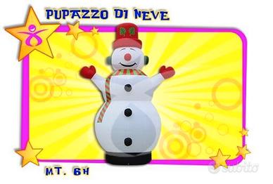 Gonfiabile Pupazzo di Neve alto 6 m nuovo