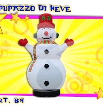 Gonfiabile Pupazzo di Neve alto 6 m nuovo