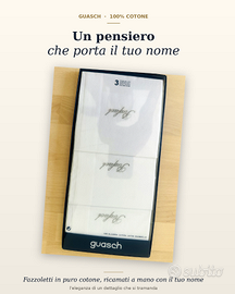Set 3 fazzoletti da uomo Guasch con ricamo Rafael