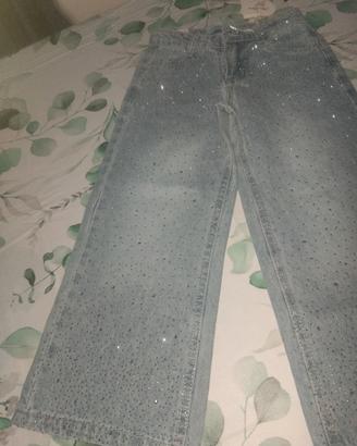 jeans brillantinato bimba
