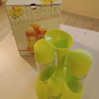 Set oliera 5 pezzi in vetro con supporto – nuovo
