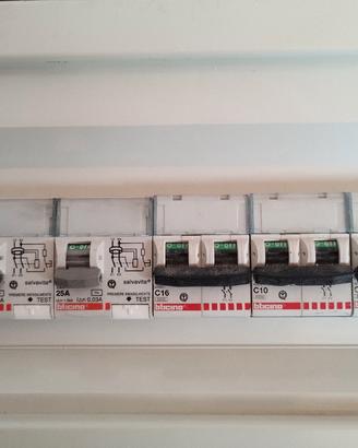 Quadro elettrico 12 moduli /Interruttori Biticino 