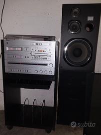 Impianto stereo hi-fi completo con mobile e casse