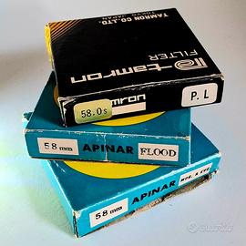 3 Filtri  58mm - Tamron P.L +  2 Apinar Filters