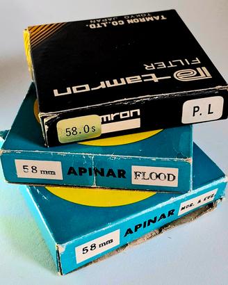 3 Filtri  58mm - Tamron P.L +  2 Apinar Filters