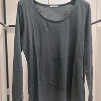 UDQ - Maglia maniche lunghe grigio con borchiette 