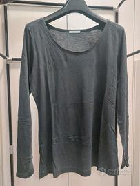 UDQ - Maglia maniche lunghe grigio con borchiette 