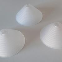 N.3 COPPE IN VETRO PER LAMPADARI