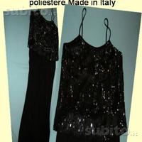 Completo nero da sera gonna lunga Top