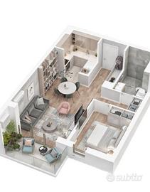 Elegante bilocale con box auto a Cardano al Campo