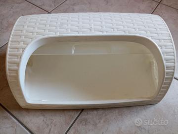 Porta pane bianco in plastica grande