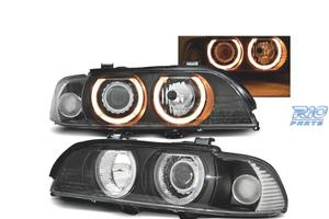 FARI BMW E39 00-03 XENON ANGEL EYES FONDO NERO