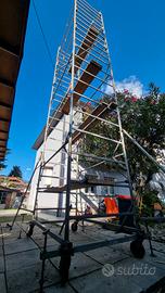 trabattello ponteggio mobile in acciaio. nolegg