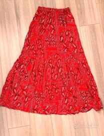 GONNA LUNGA SVASATA A FANTASIA PAISLEY CACHEMIRE