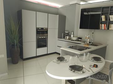 Cucina da esposizione ad angolo