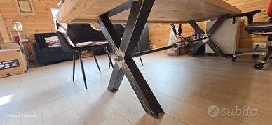 Gambe ferro per tavolo stile industriale 