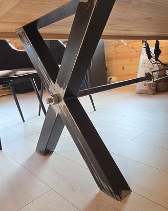 Gambe ferro per tavolo stile industriale 