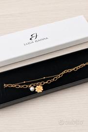 Bracciale Luca Barra con quadrifoglio 