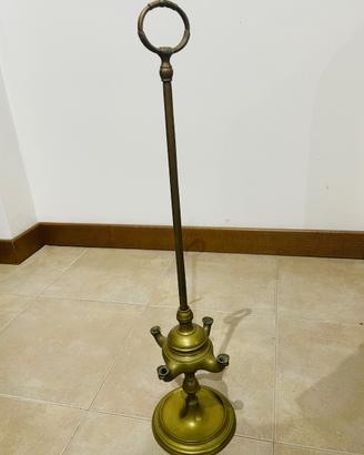 Lucerna in ottone 4 becchi XIX sec