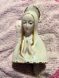 Scultura madonna in  ceramica vintage