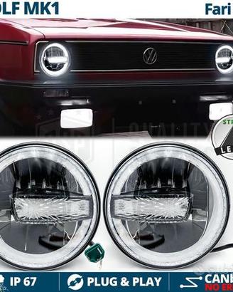 FARI Full LED Per VW GOLF MK1 Angel Eyes OMOLOGATI
