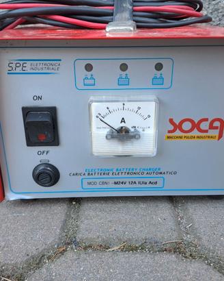 Carica batterie spazzatrice lava pavimenti
