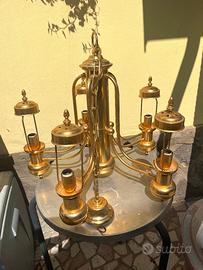 Lampadario in ottone 5 bracci