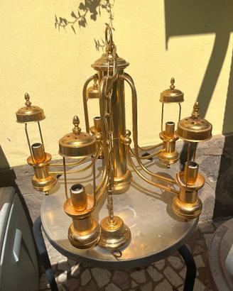 Lampadario in ottone 5 bracci