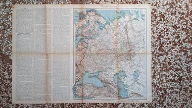 poster cartina Russia europea