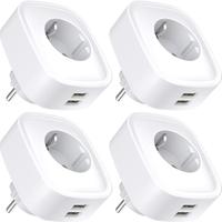 4 Prese Intelligenti WiFi con 2 USB Alexa e Google