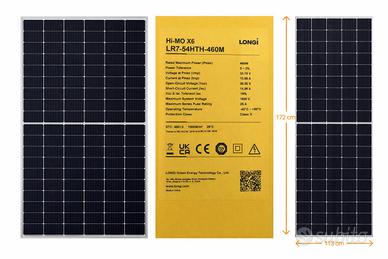 Pannello fotovoltaico LONGi 460W Hi-MO X6 NUOVO