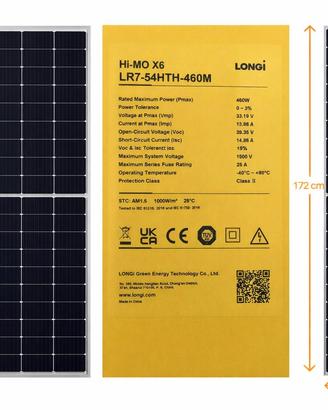 Pannello fotovoltaico LONGi 460W Hi-MO X6 NUOVO