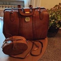 Borsa stile “borsa da medico” vintage+ beauty case