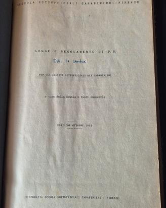 Scuola Sottufficiali Carabinieri sinossi 1955