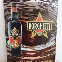 Cartello Pubblicitario Vintage Borghetti 