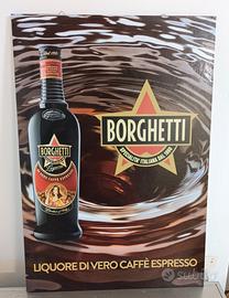 Cartello Pubblicitario Vintage Borghetti 