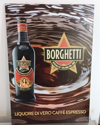 Cartello Pubblicitario Vintage Borghetti 