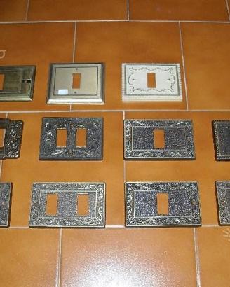Placche in bronzo per interruttori elettrici